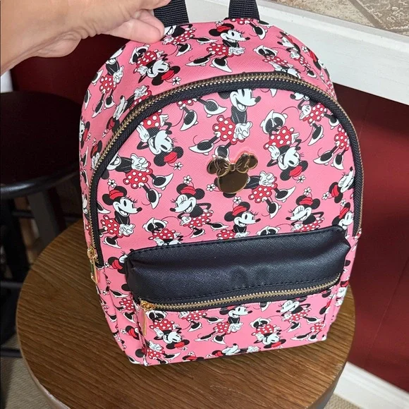 Bioworld Minnie Mouse Pink and Black Kids Backpack - Picture 13 of 16